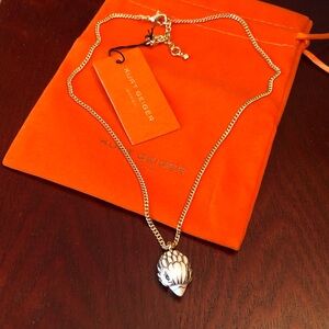 Kurt Geiger Gold Tone Necklace + Gold Tone & White Enamel Eagle Head Pendant NWT